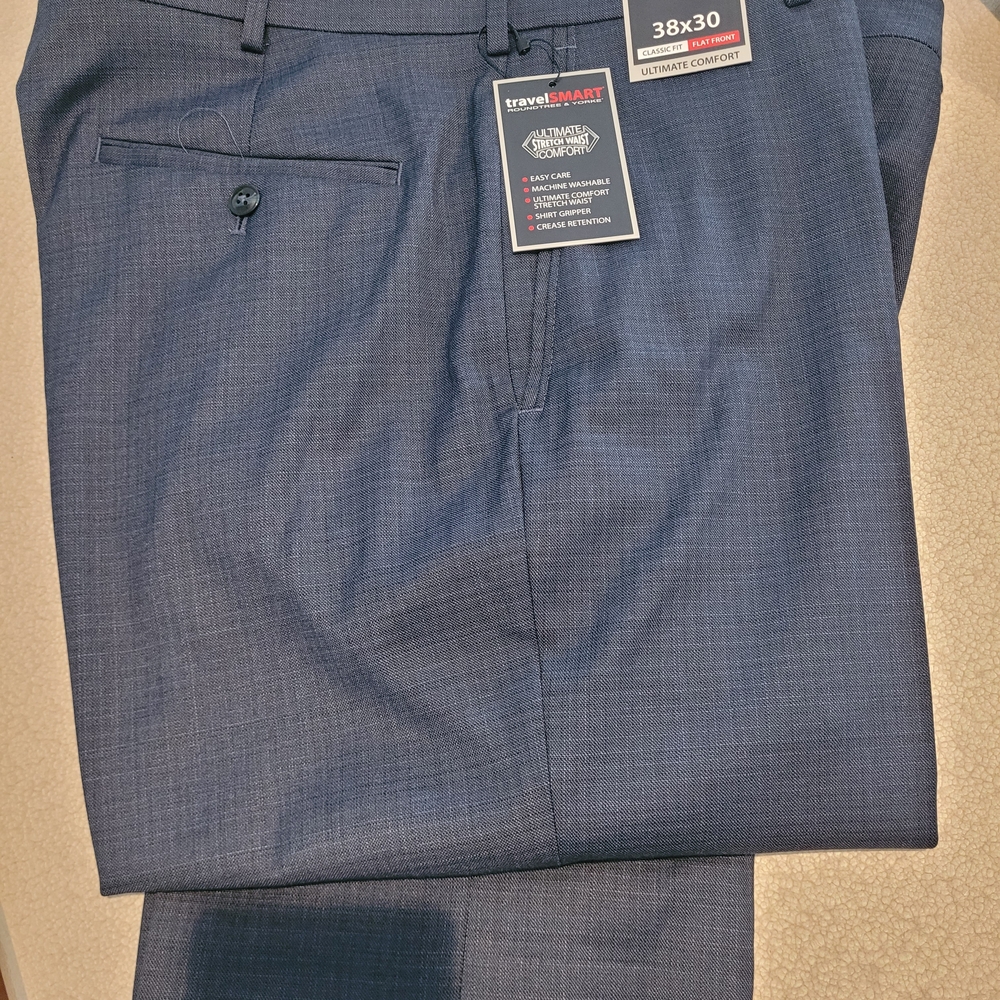 Roundtree & Yorke Men's Dress Pants - Navy